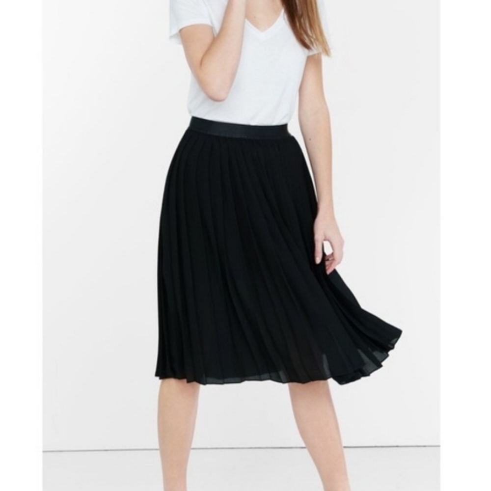 Express Midi Pleated Accordion Skirt